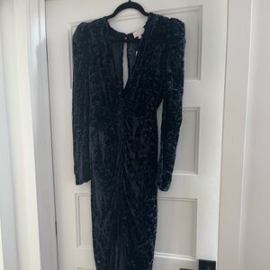 Ronny Kobo Astrid velvet dress - Navy Blue S NWT
